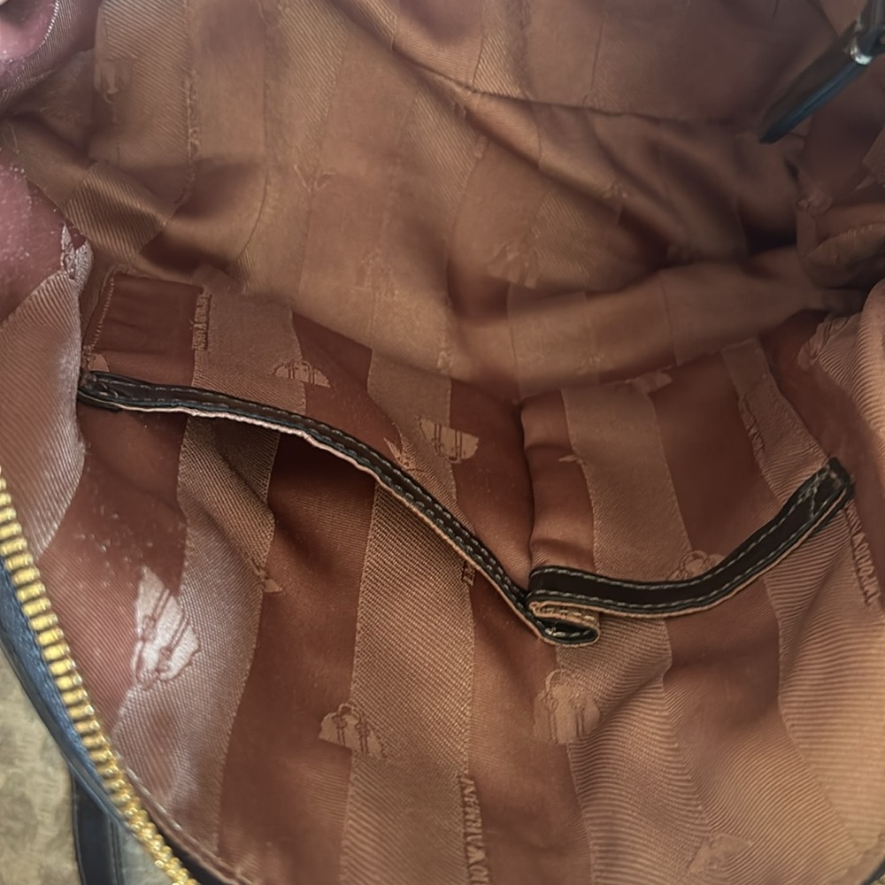 Armani Patent Leather Bag Crossbody Brown Emporio Bag - Picture 13 of 16